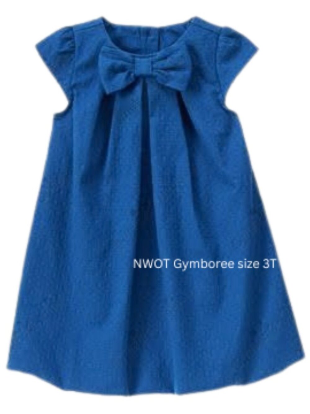 NWOT Gymboree Happy Bluebird size 3T royal blue dress with diaper cover